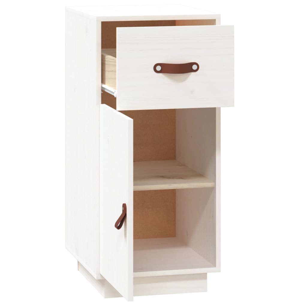vidaXL Sideboard Sideboard Weiß 34x40x75 cm Massivholz Kiefer (1 St)