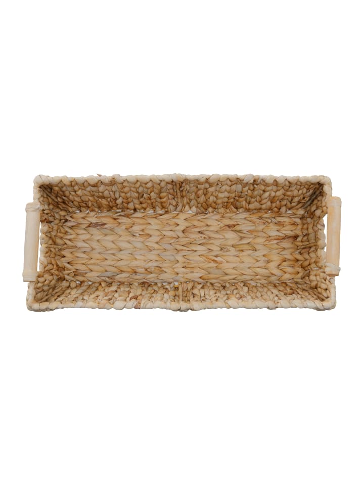 relaxdays Aufbewahrungskorb in Natur - (B)43 x (H)13,5 x (T)19 cm günstig kaufen onesize