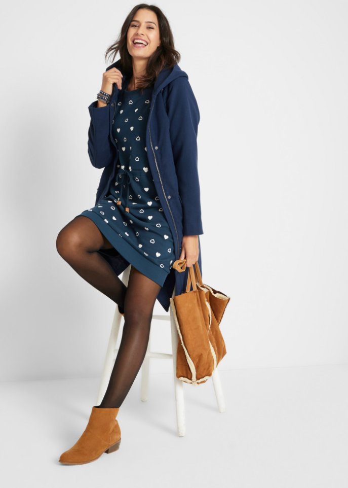 Sweatkleid, tailliert