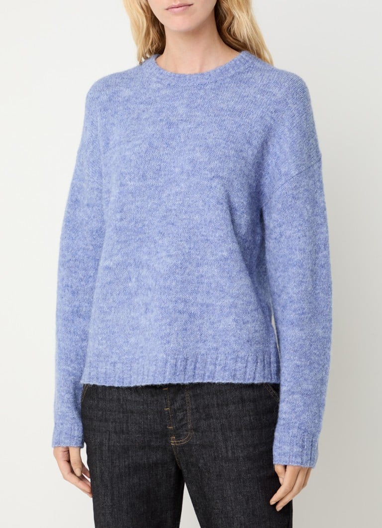 Maglione Andrea di Josephine & Co in pregiata maglia mista di lana d'alpaca con motivo mélange