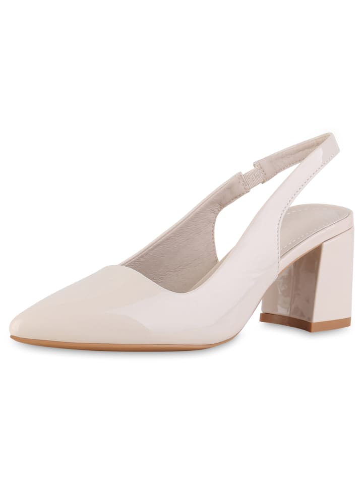 VAN HILL Slingpumps Scarlett in Beige Lack günstig kaufen