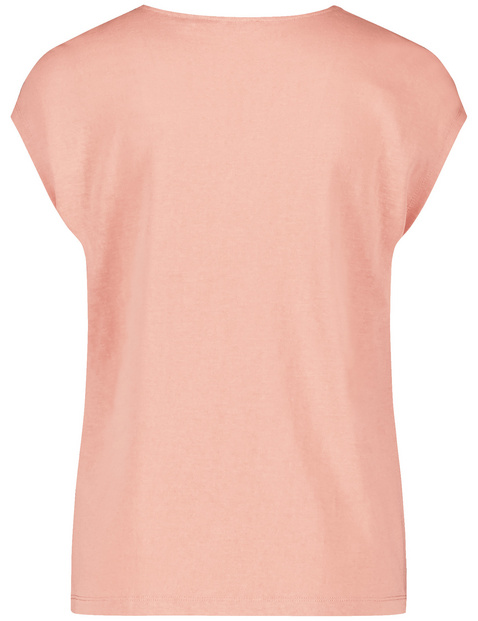 Kurzarmshirt mit Faltendetail