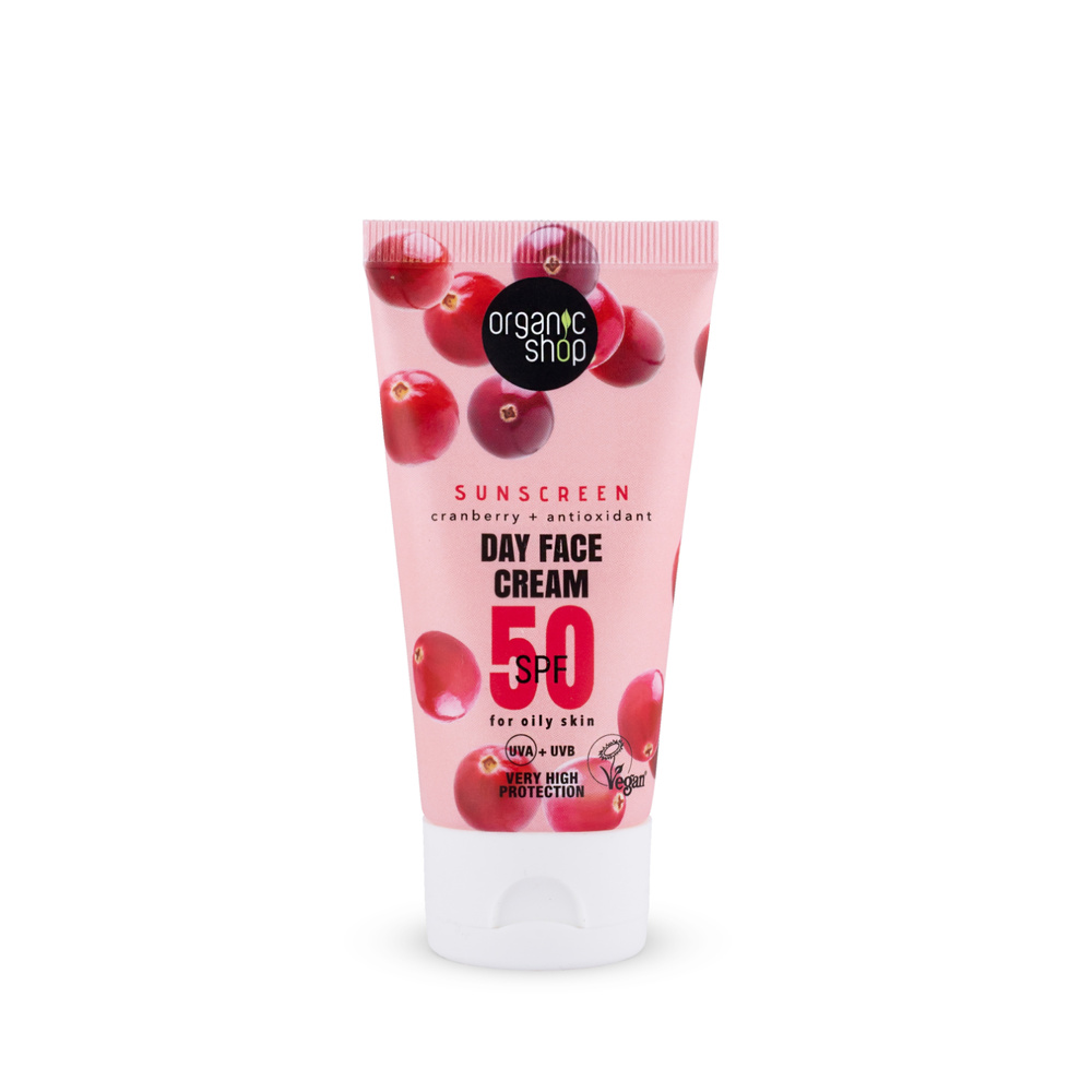 organic shop Crème de jour visage  SPF 50  - Peaux Grasses Crème Visage