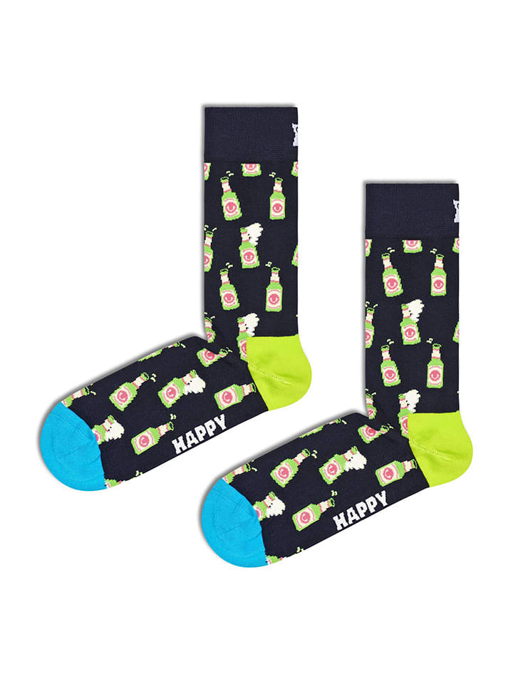 Happy Socks Socken in Schwarz/ Grün günstig kaufen