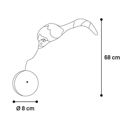 Flamingo Katzenspielzeug Ball mit Maus