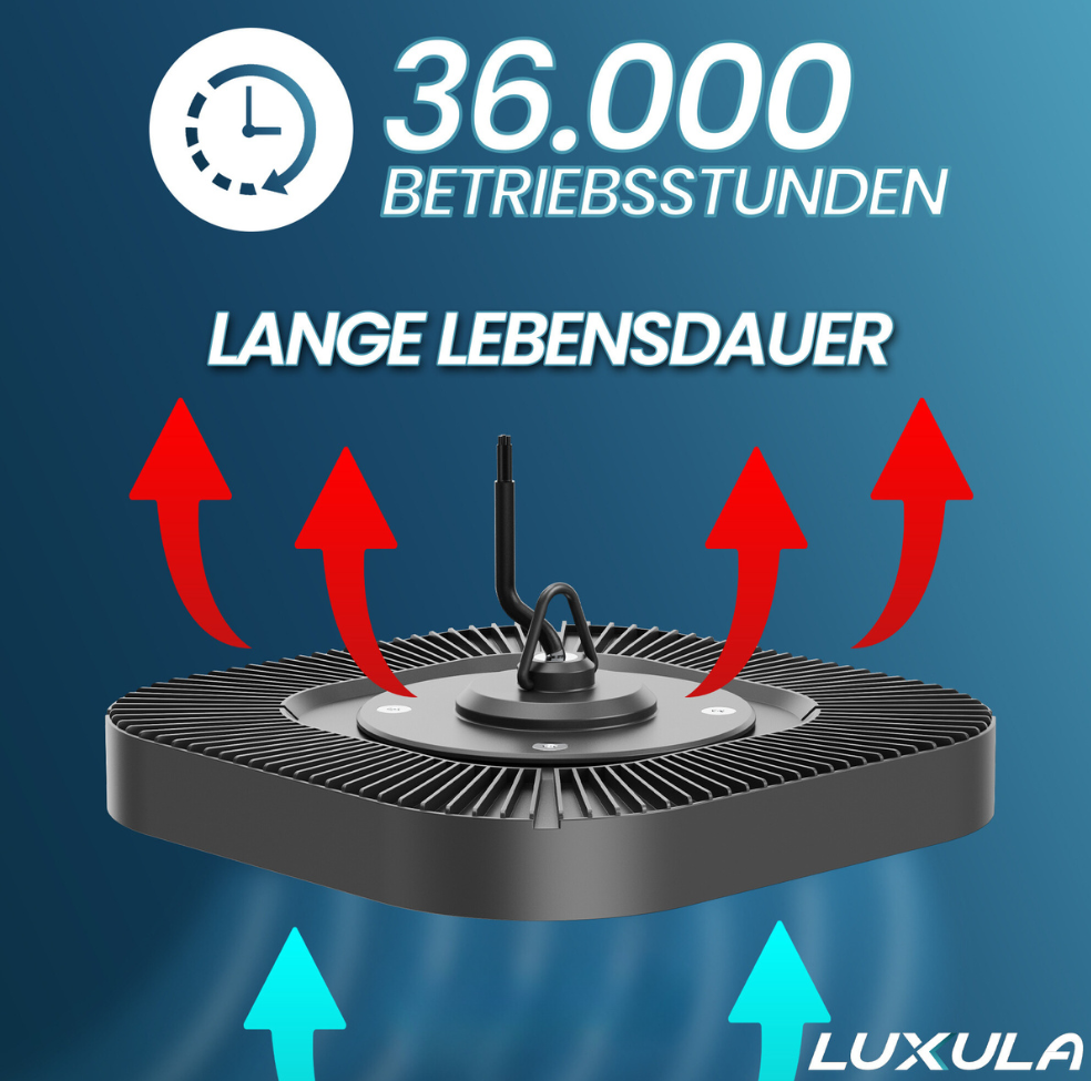 LUXULA LED-HighBay, quadratisch, 200 W