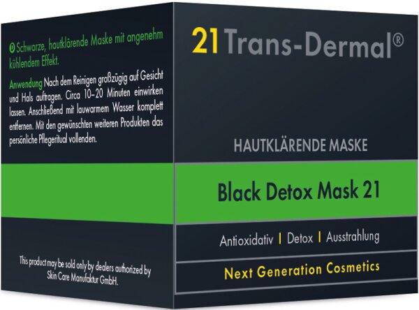 21 Trans-Dermal Black Detox Mask 21 Gesichtsmaske