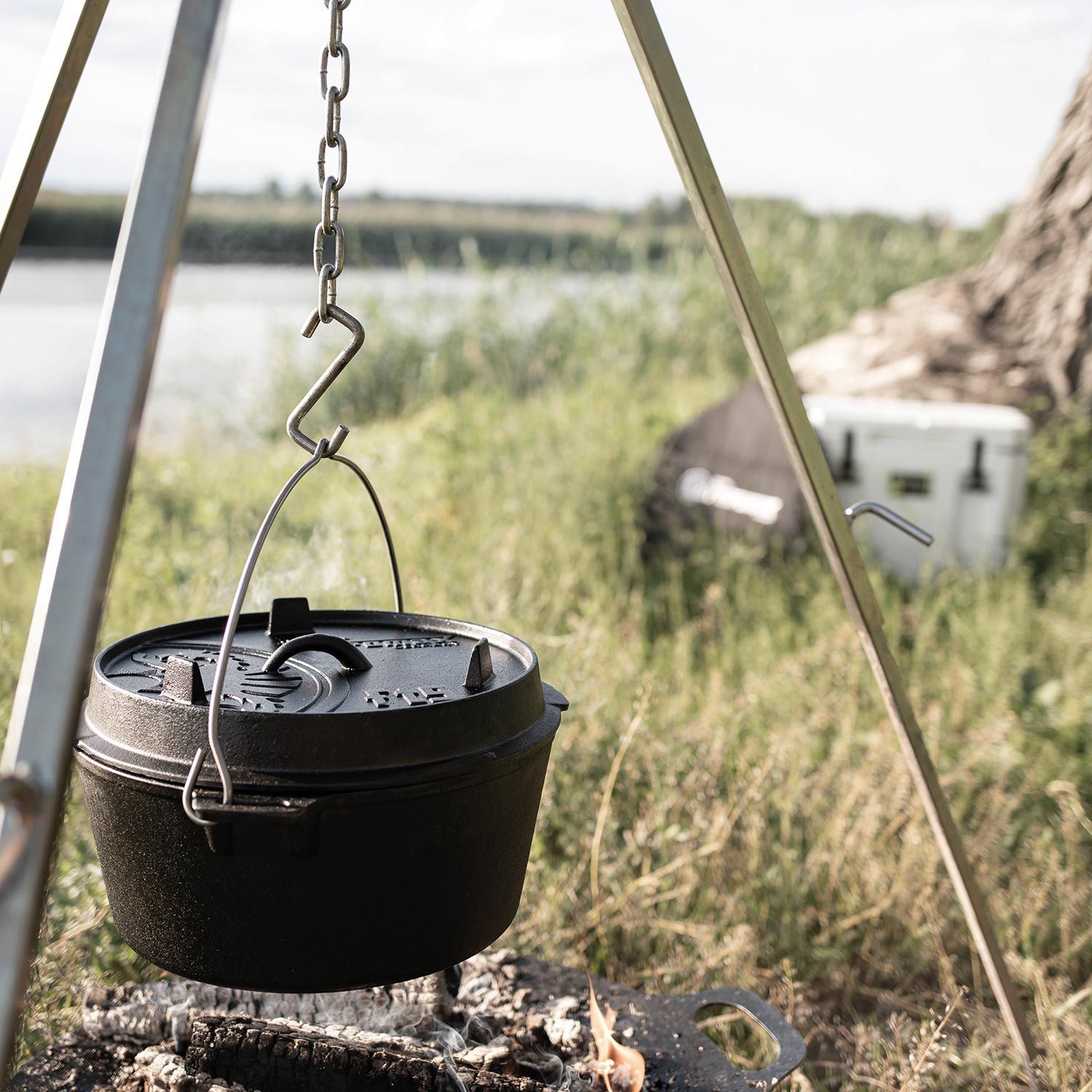 Dutch Oven Feuertopf ohne Standfüße