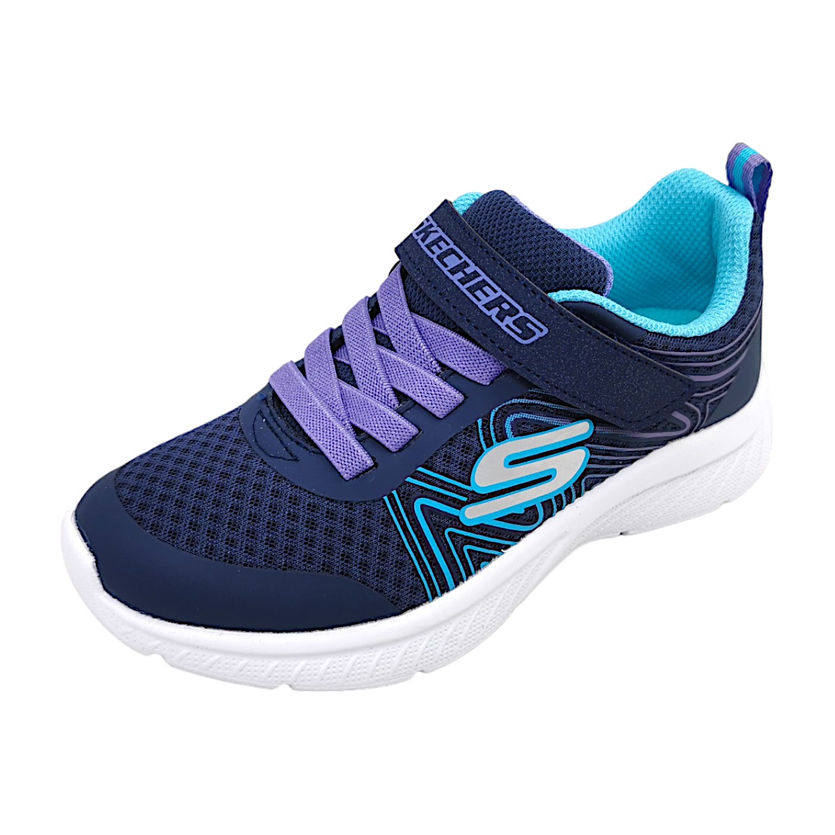 Skechers Microspec + Swirl Sweet 303535L Blau NVMT navy/ multi