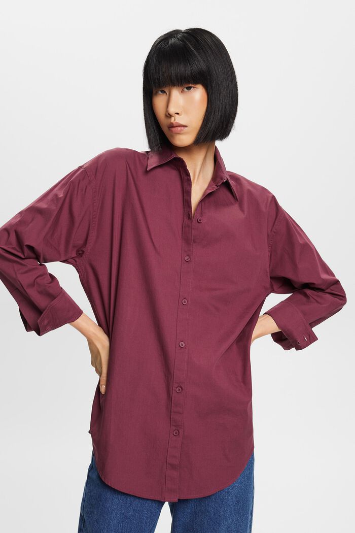Hemdbluse aus Popeline, 100 % Baumwolle