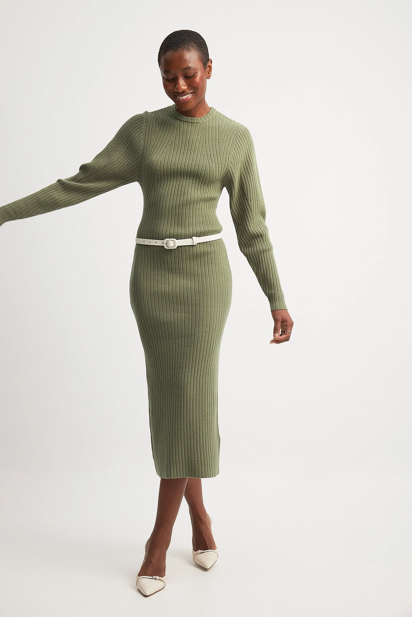 Gestricktes Midi-Kleid