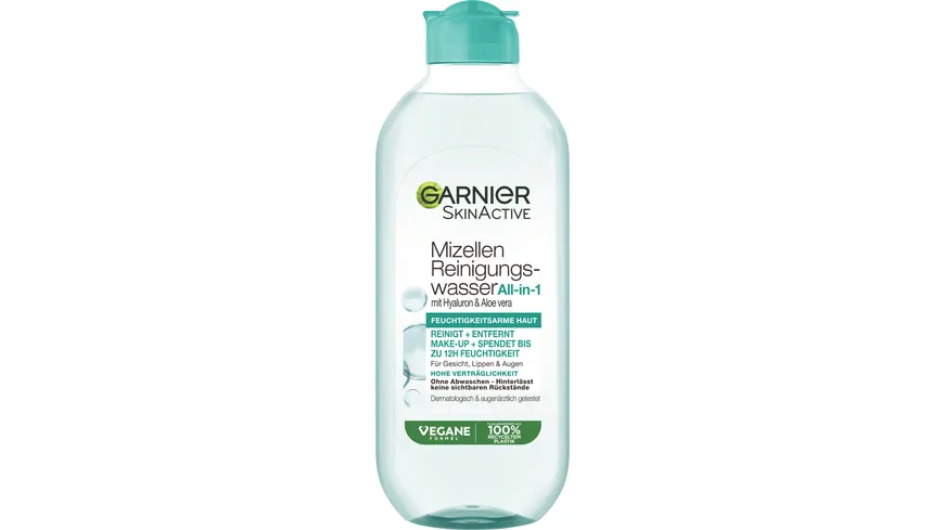 Garnier Skin Active Mizellen Reinigungswasser All-in-1 mit Hyaluron & Aloe Vera 400 ml
