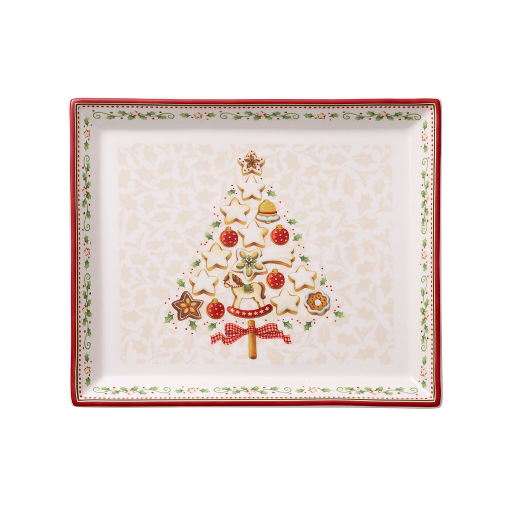 Villeroy & Boch Plateau à gâteaux rectangulaire, petit Winter Bakery Delight Plat à  tarte