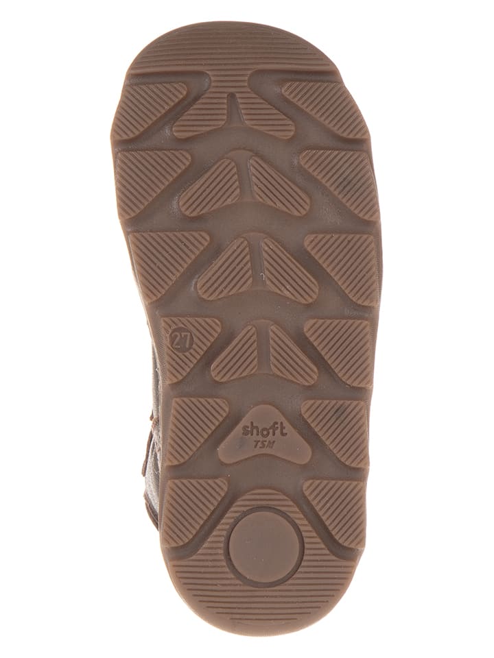 POM POM Leder-Winterboots in Braun günstig kaufen