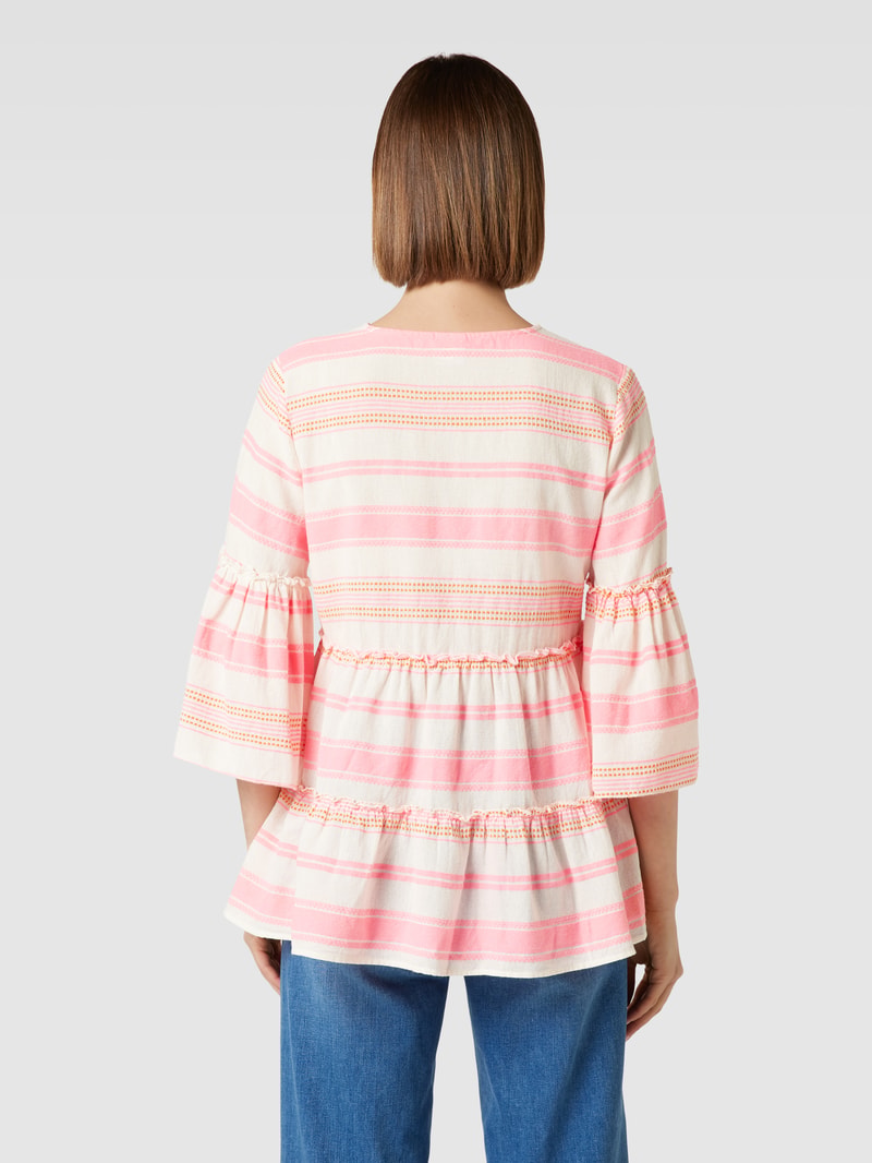 Blusenshirt mit Streifenmuster in offwhite