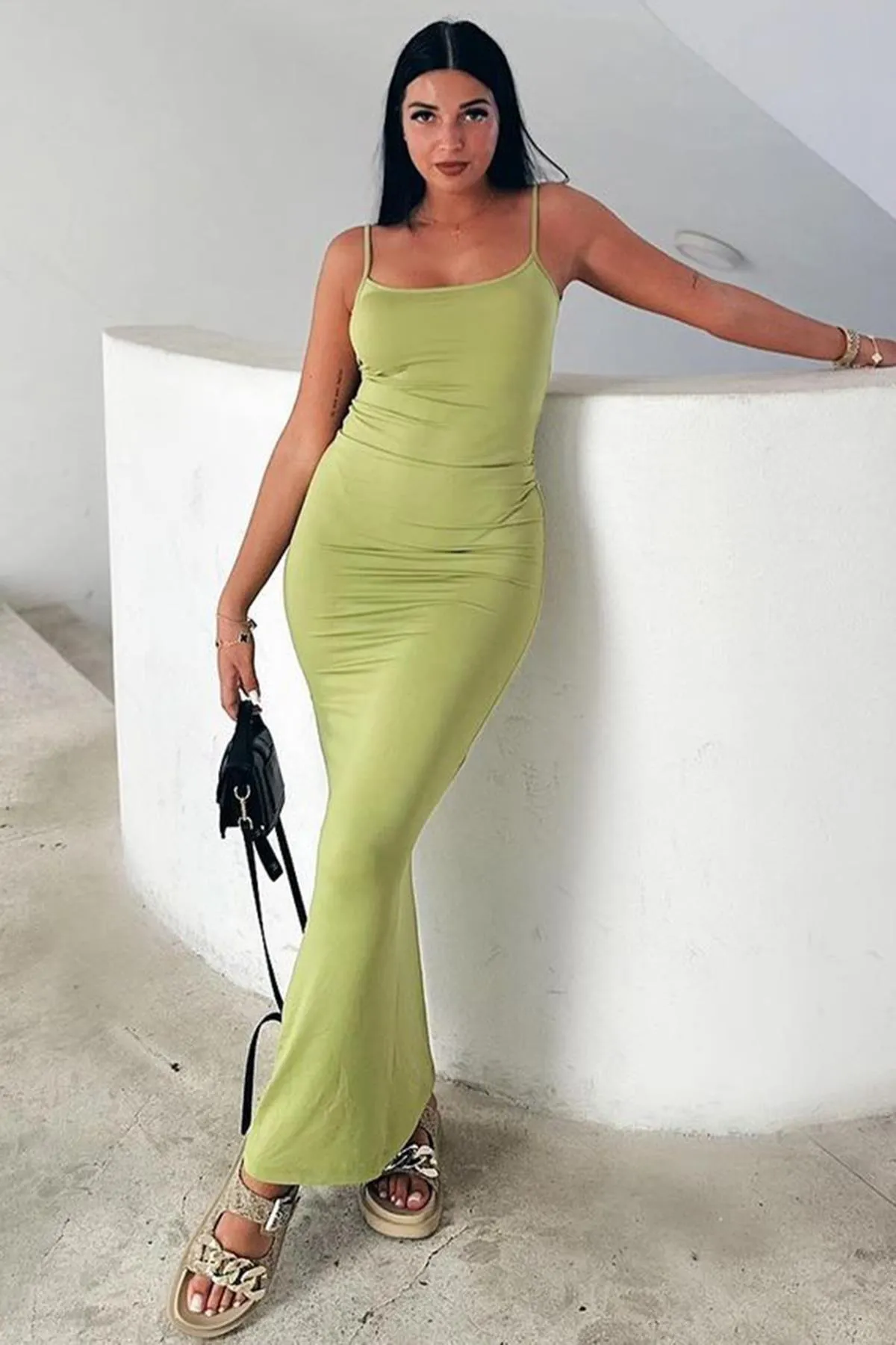Madmext  Kleid - Grün - A-Linie