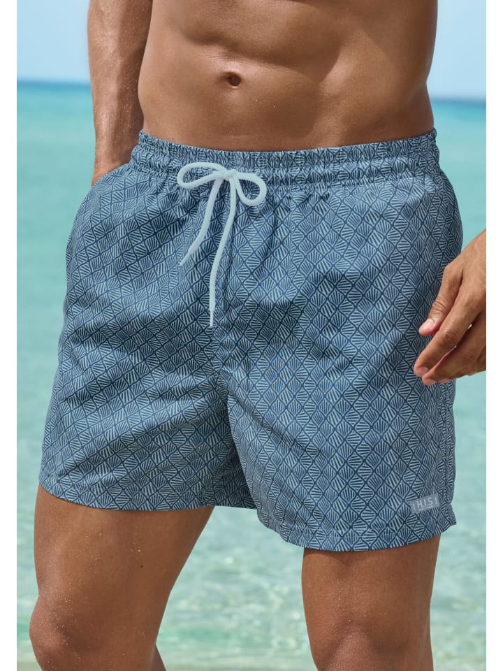 H.I.S Badeshorts in blau bedruckt günstig kaufen