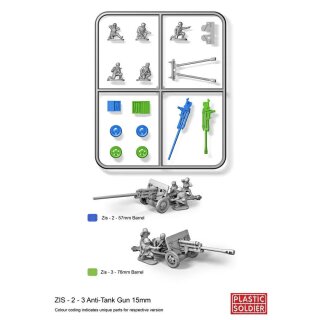 15mm WW2 Russian ZiS 2 and 3 Anti Tank and Field Gun (4)