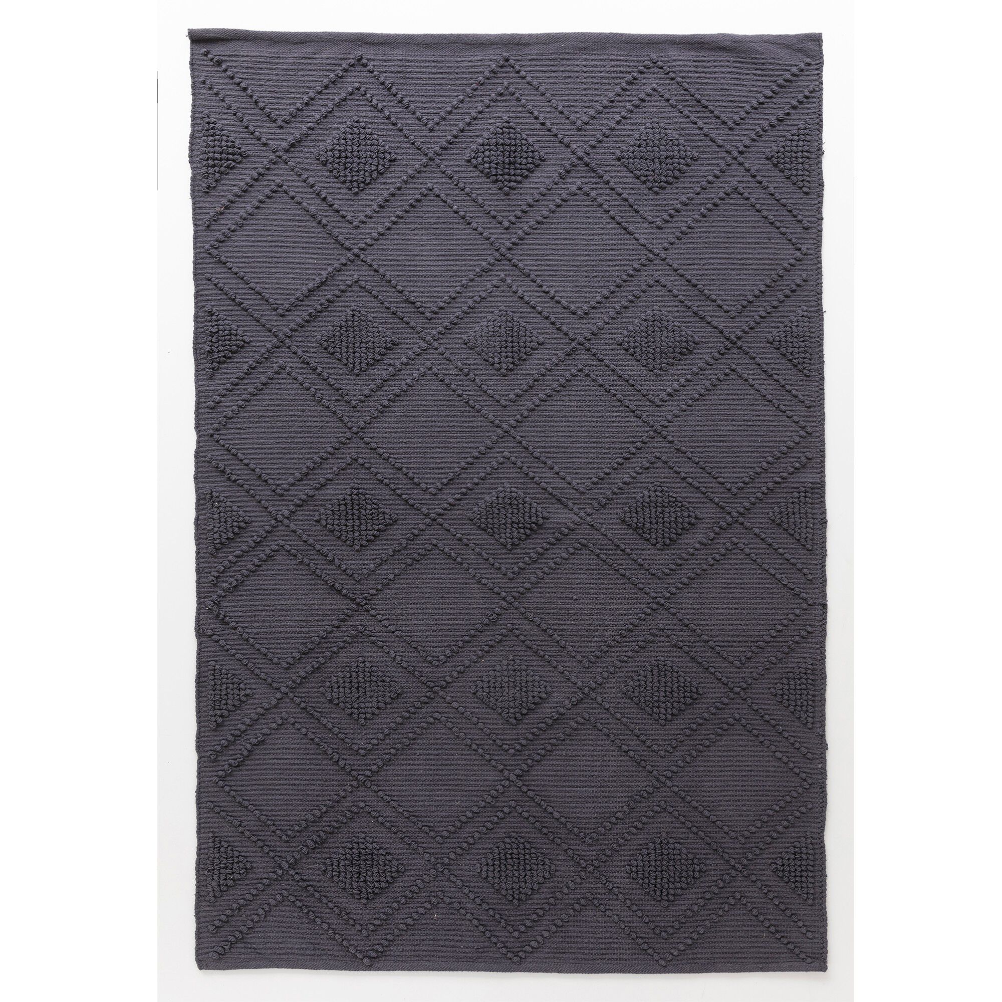 Tapis bouclette en coton imprimé