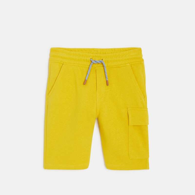 Bermuda garçon jaune en coton recyclé Catimini