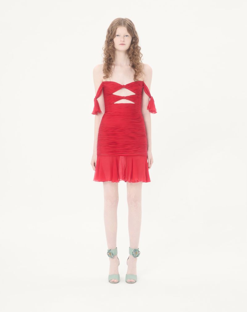 Korte chiffon jurk
