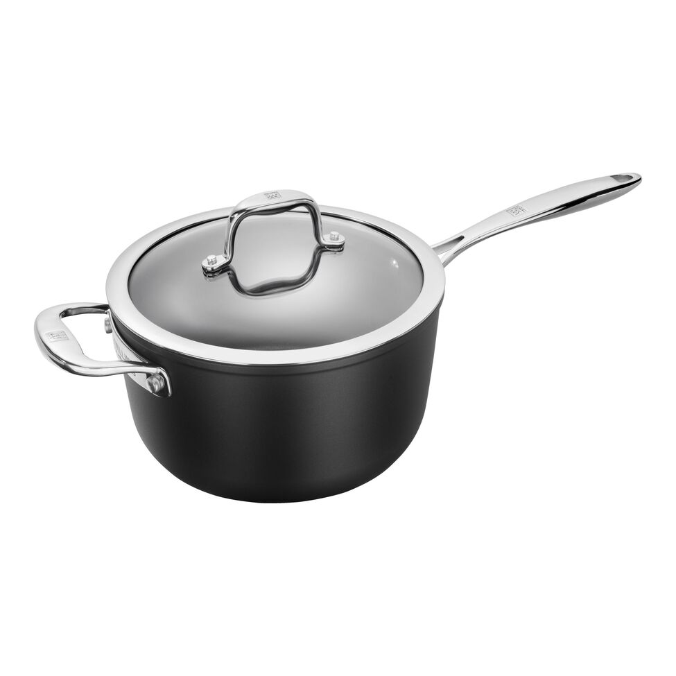 Stieltopf 22 cm, Aluminium, Schwarz