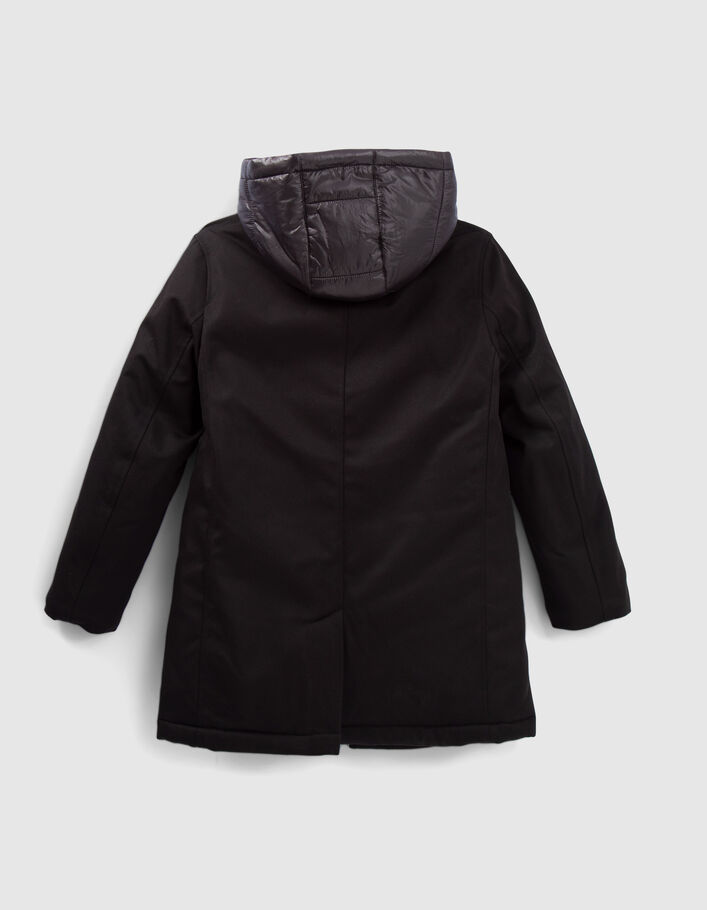 Manteau noir parmenture doudoune garçon