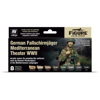 Vallejo Model Color Set: German Fallschirmjäger Mediterranean Theater WWII (8)