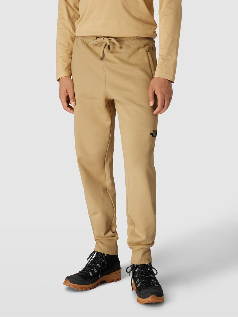 Sweatpants mit Label-Detail in beige