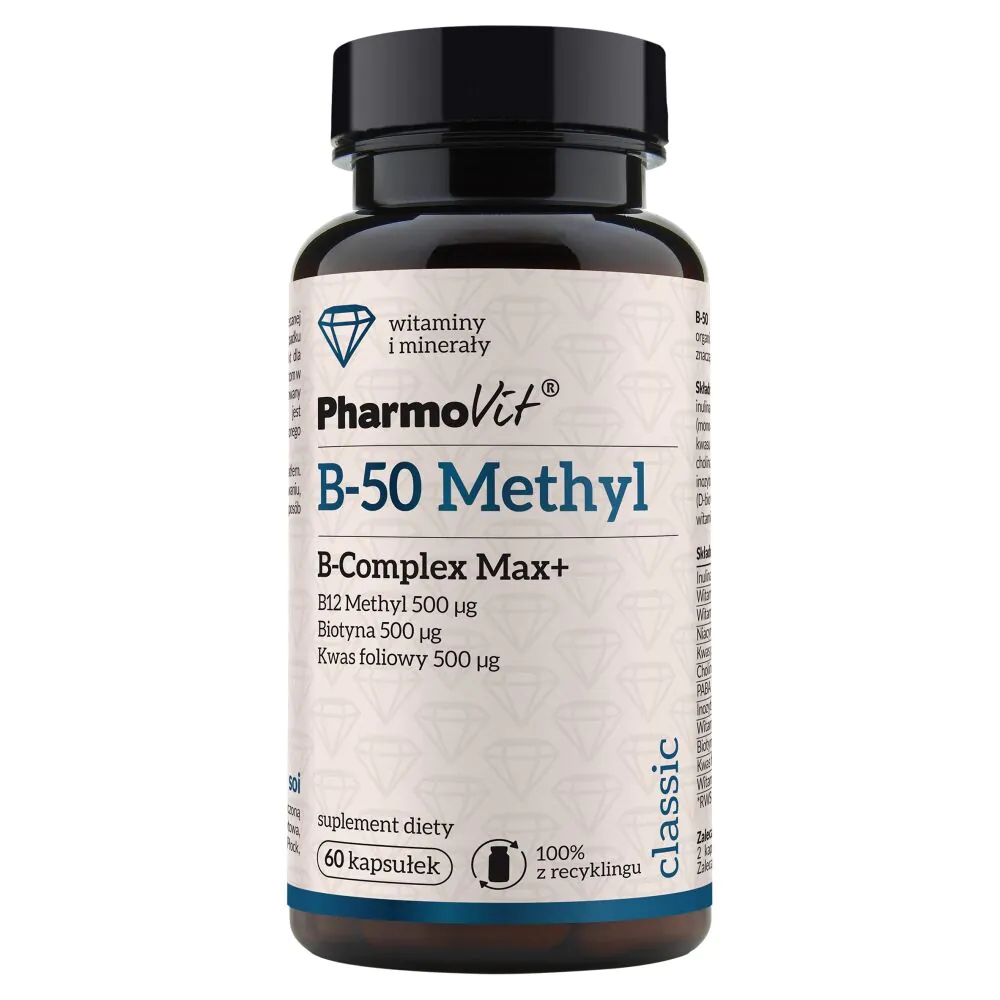 Pharmovit B-50 Metil B-kompleks Max+, 60 kapsula.