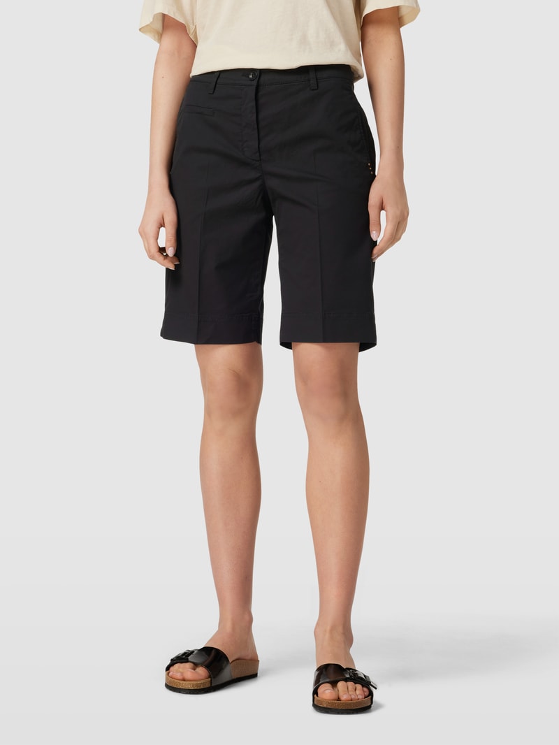 Chino-Shorts mit Bügelfalten Modell 'Marilyn' in schwarz