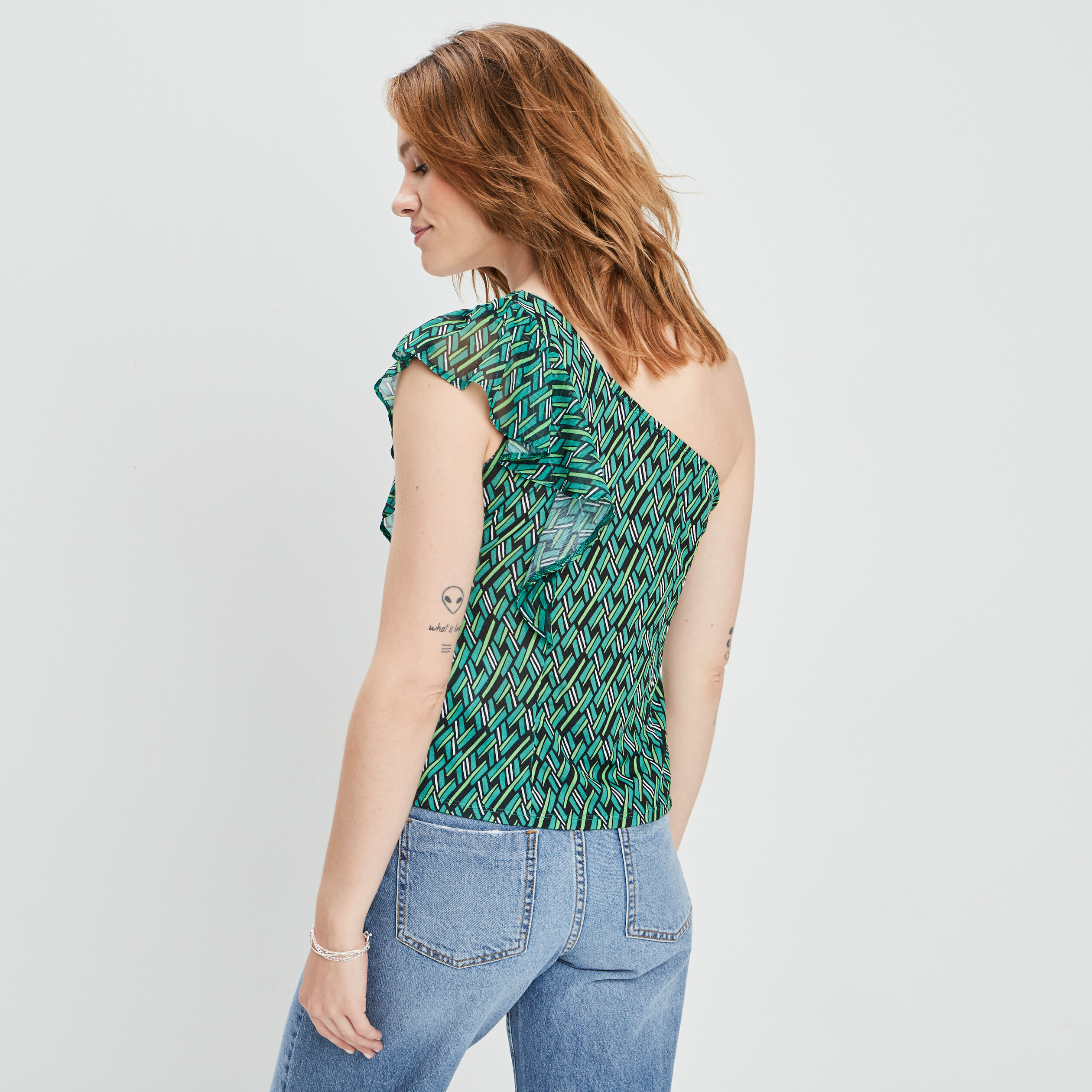 Blouse asymétrique vert femme | La Halle