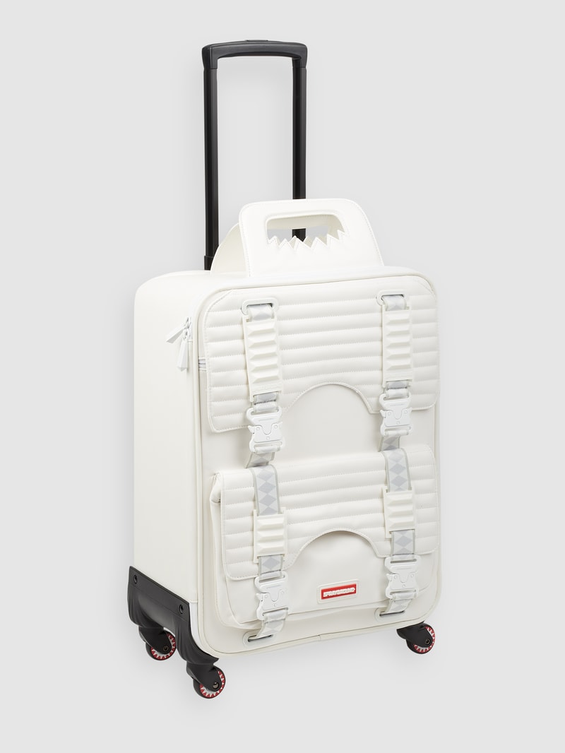 Trolley in Leder-Optik in weiß