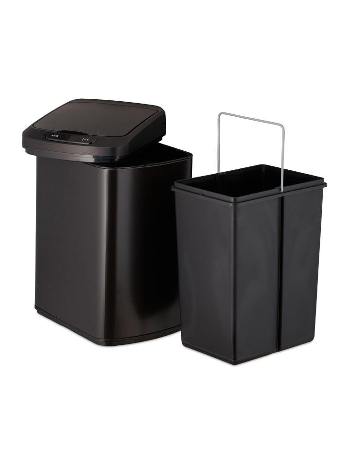 relaxdays Sensor Mülleimer in Schwarz - 12 l günstig kaufen onesize