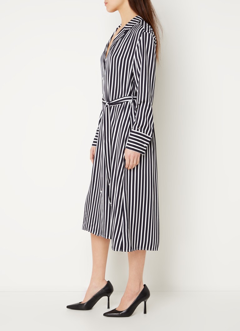 Rochie cămașă cu dungi, de la Tommy Hilfiger, cu curea.