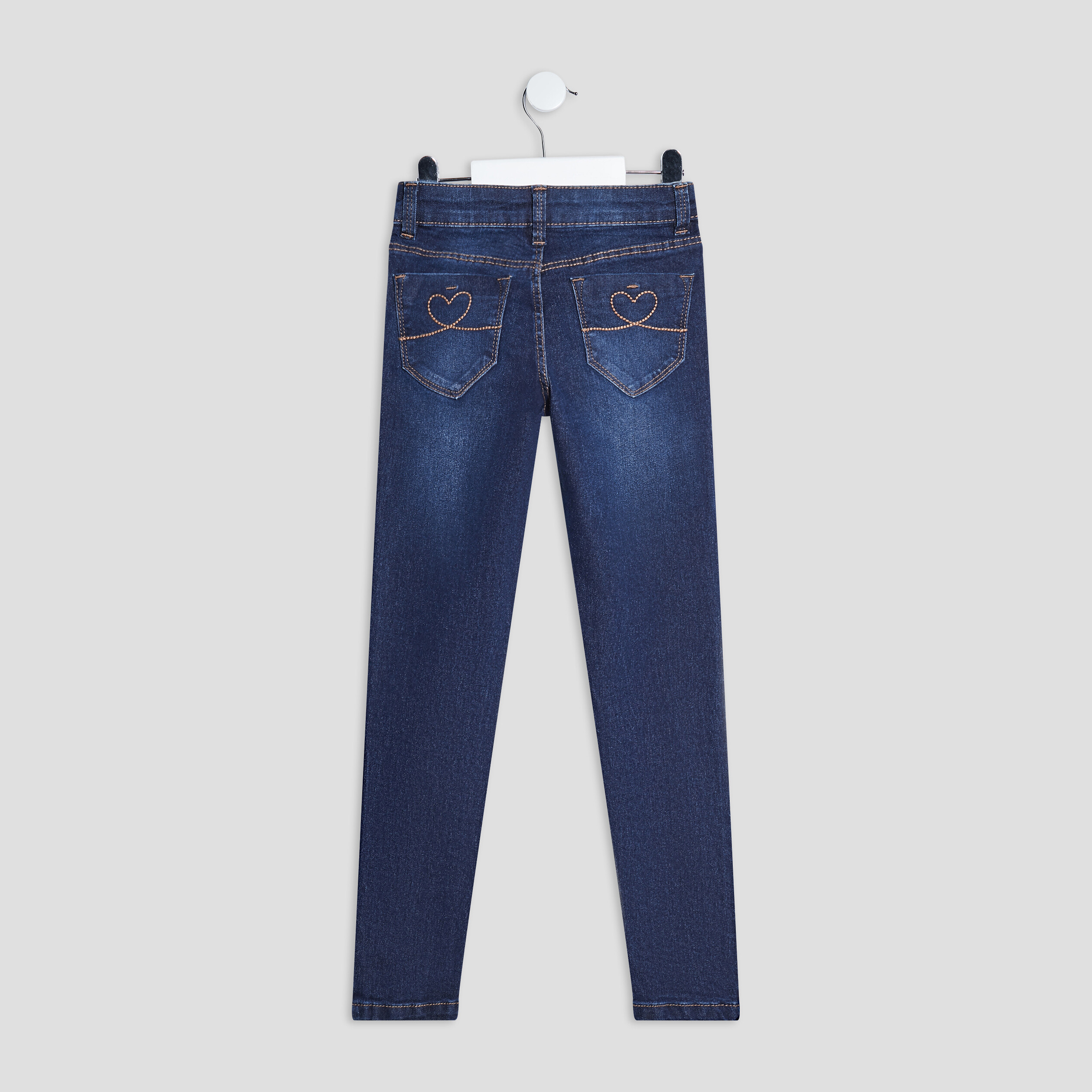 Jeans skinny effet délavé denim brut fille | La Halle