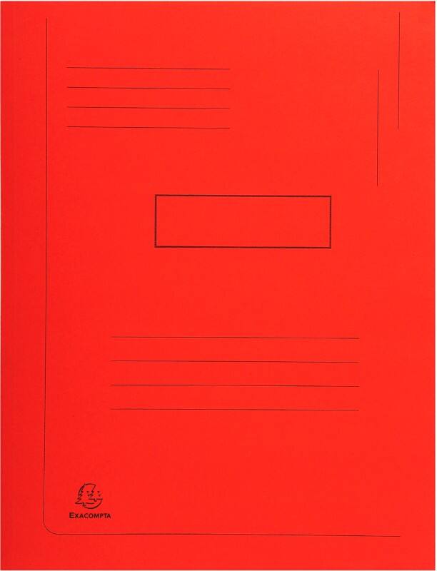 Exacompta Präsentationsmappe 445003E DIN A4 Rot Karton 24 x 32 cm 50 Stück