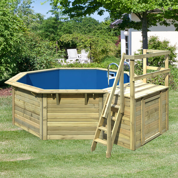 Holzpool One mit Terrasse