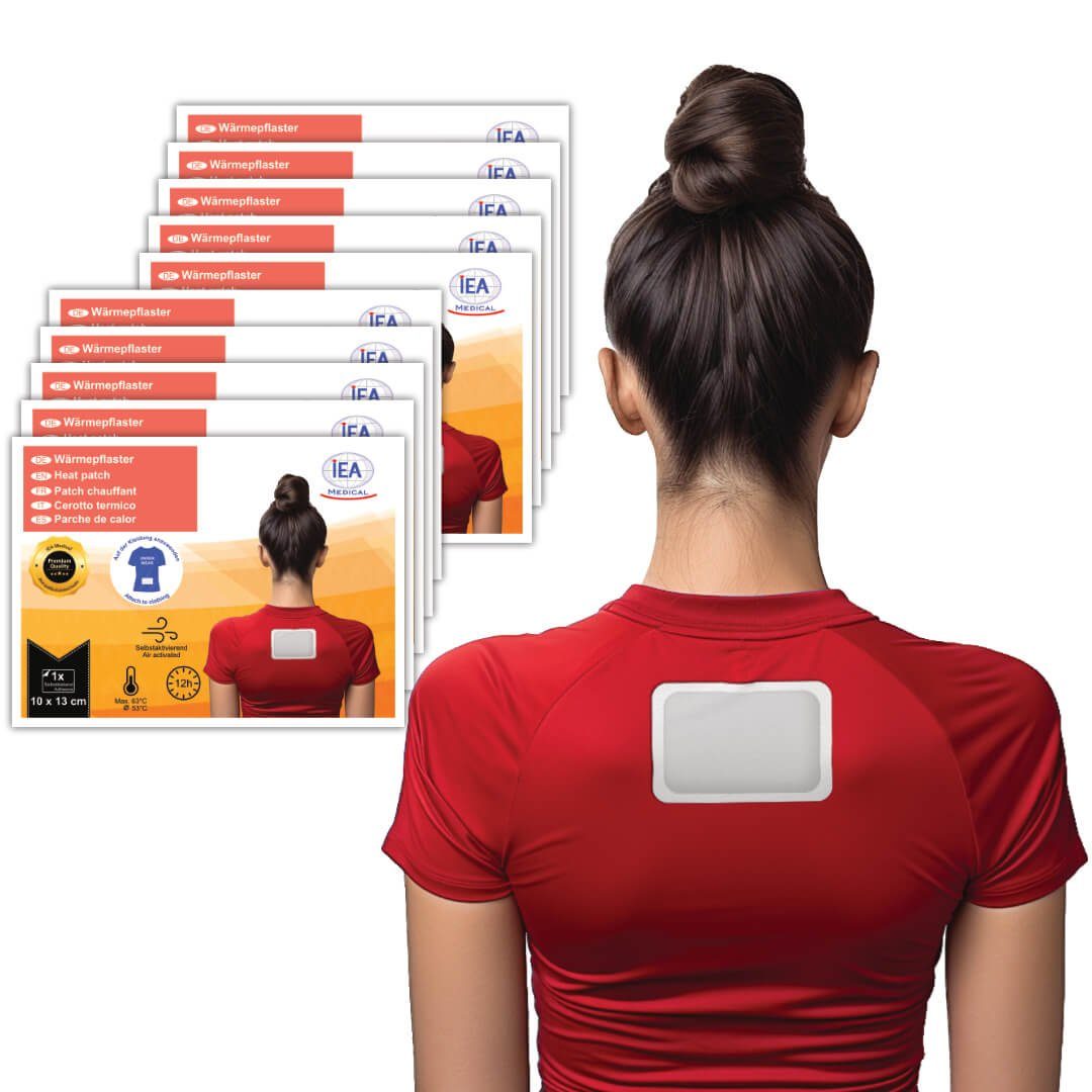 IEA Medical Wärmepflaster Wärmepflaster, Körperwärmer, Rückenwärmer, Bodywärmer, Tiefenwärme (Komplettset, Set), selbstklebend, selbst-aktivierend, sofort einsetzbar, 12 Stunden Wärme