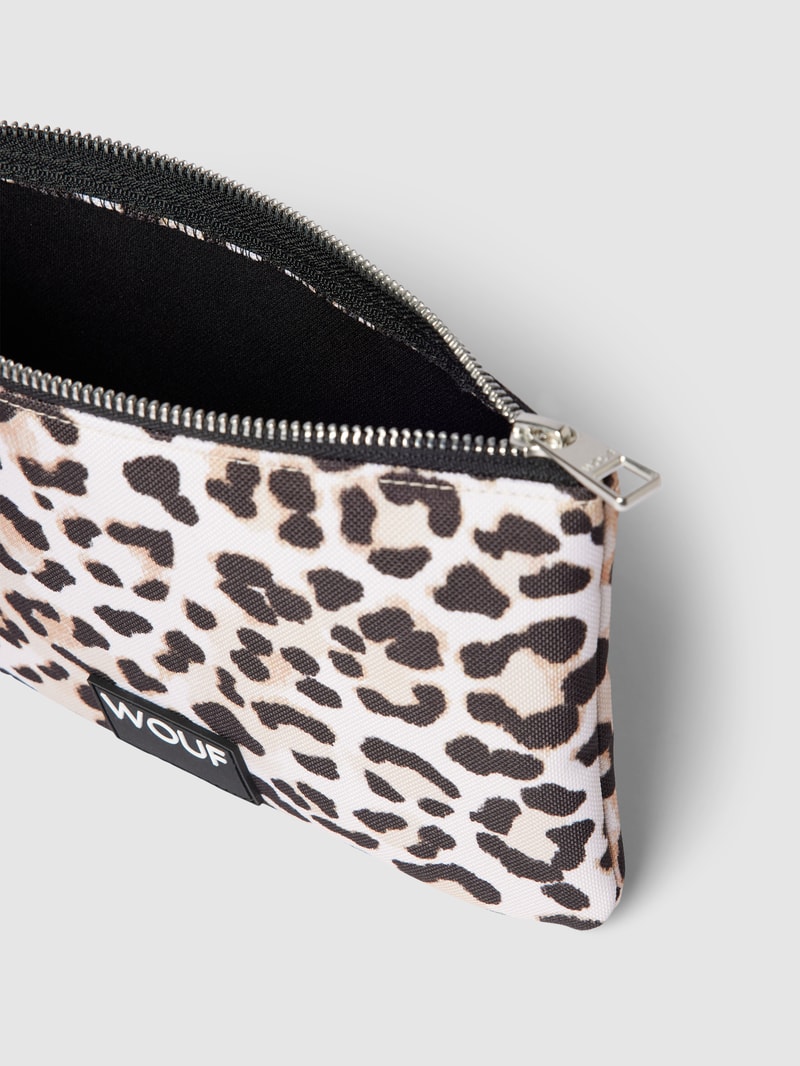 Pouch mit Allover-Muster Modell 'Cleo' in sand