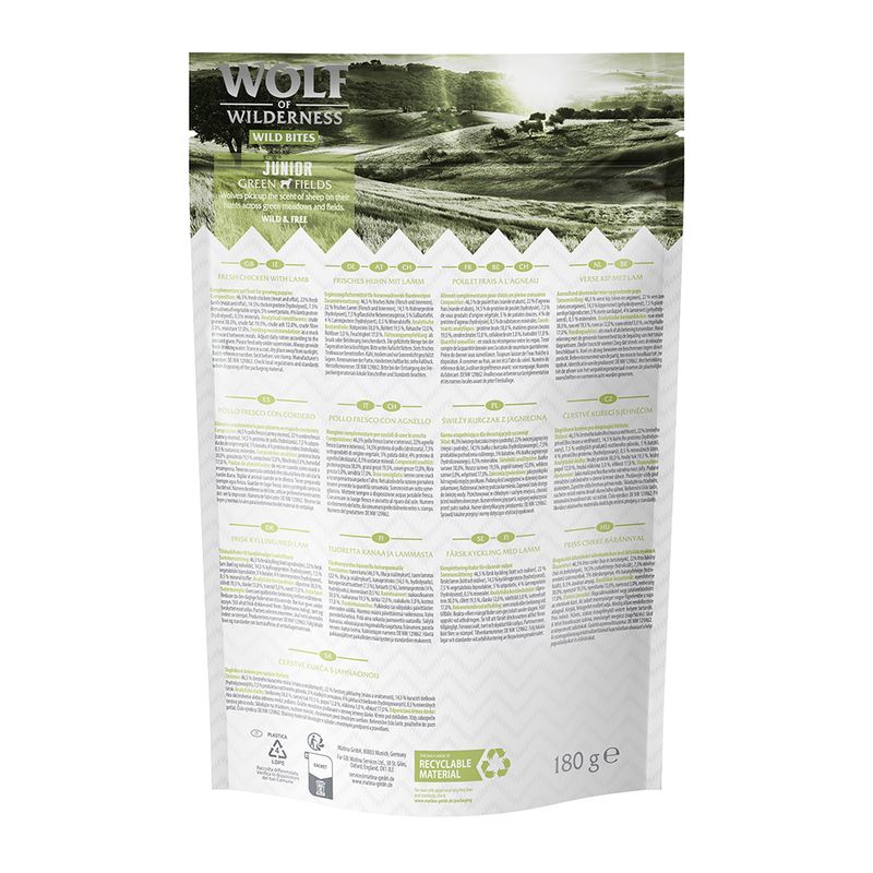 Wolf of Wilderness Snack - Junior Wild Bites 180 g