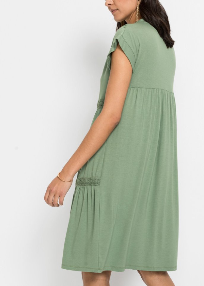 Tunika-Kleid mit Spitze