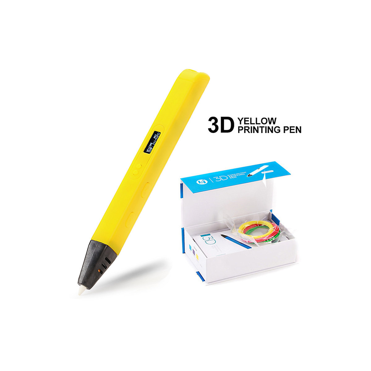 DIY-Bastelset Geschenke Bildung spielzeug für Kinder 3D Druckstift mit OLED-Bildschirm für Kinder