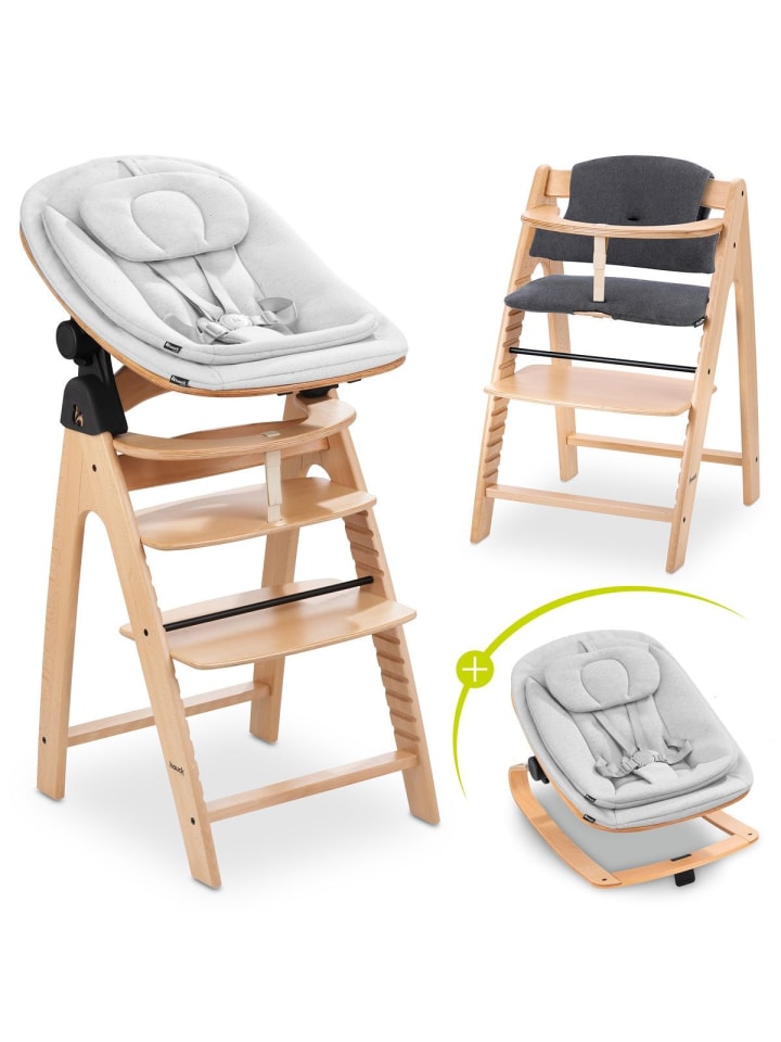 Hauck Arketa Beech 4-tlg. Newborn Set Eco - Hochstuhl in braun,grau günstig kaufen onesize
