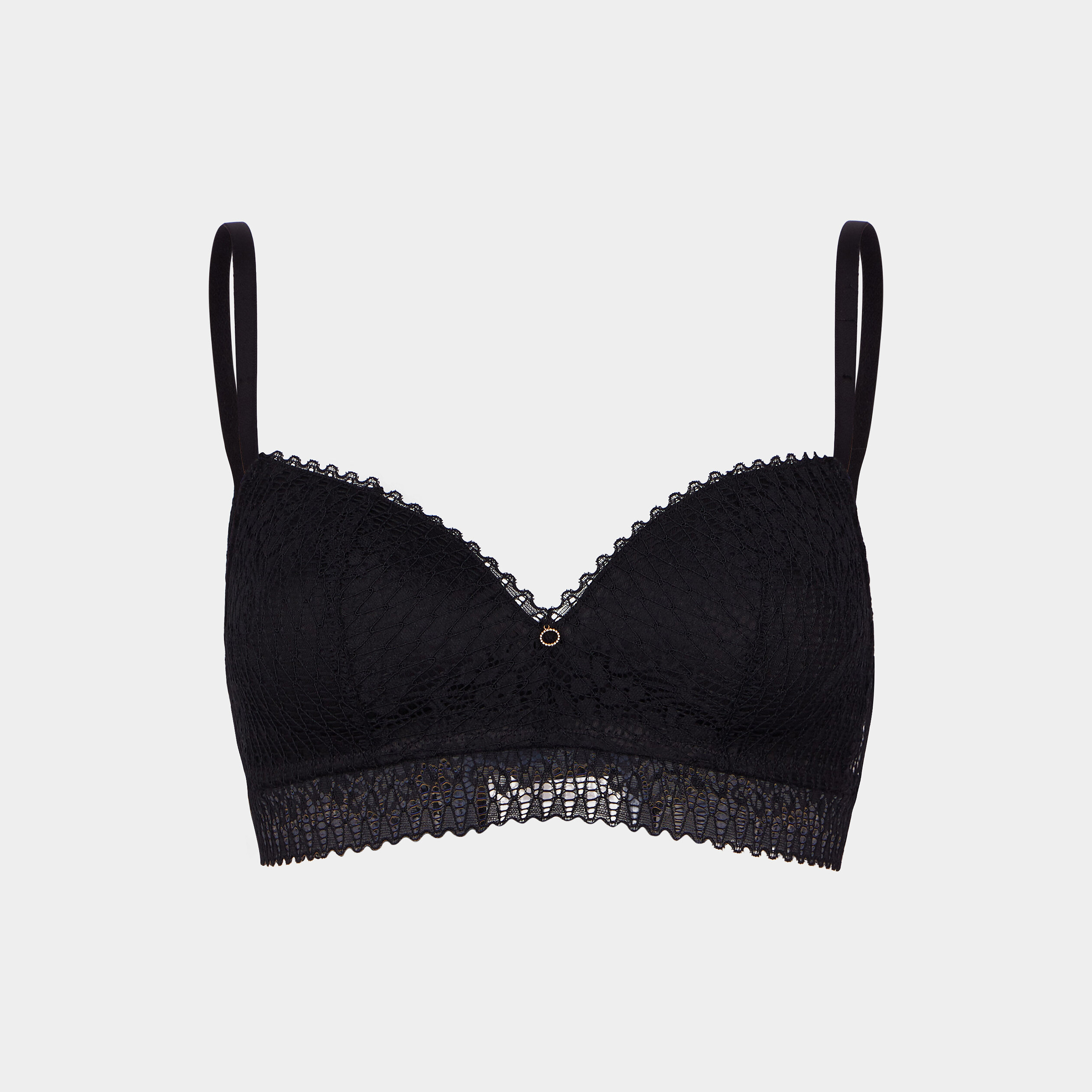 Soutien-gorge triangle micro dentelle noir femme | La Halle