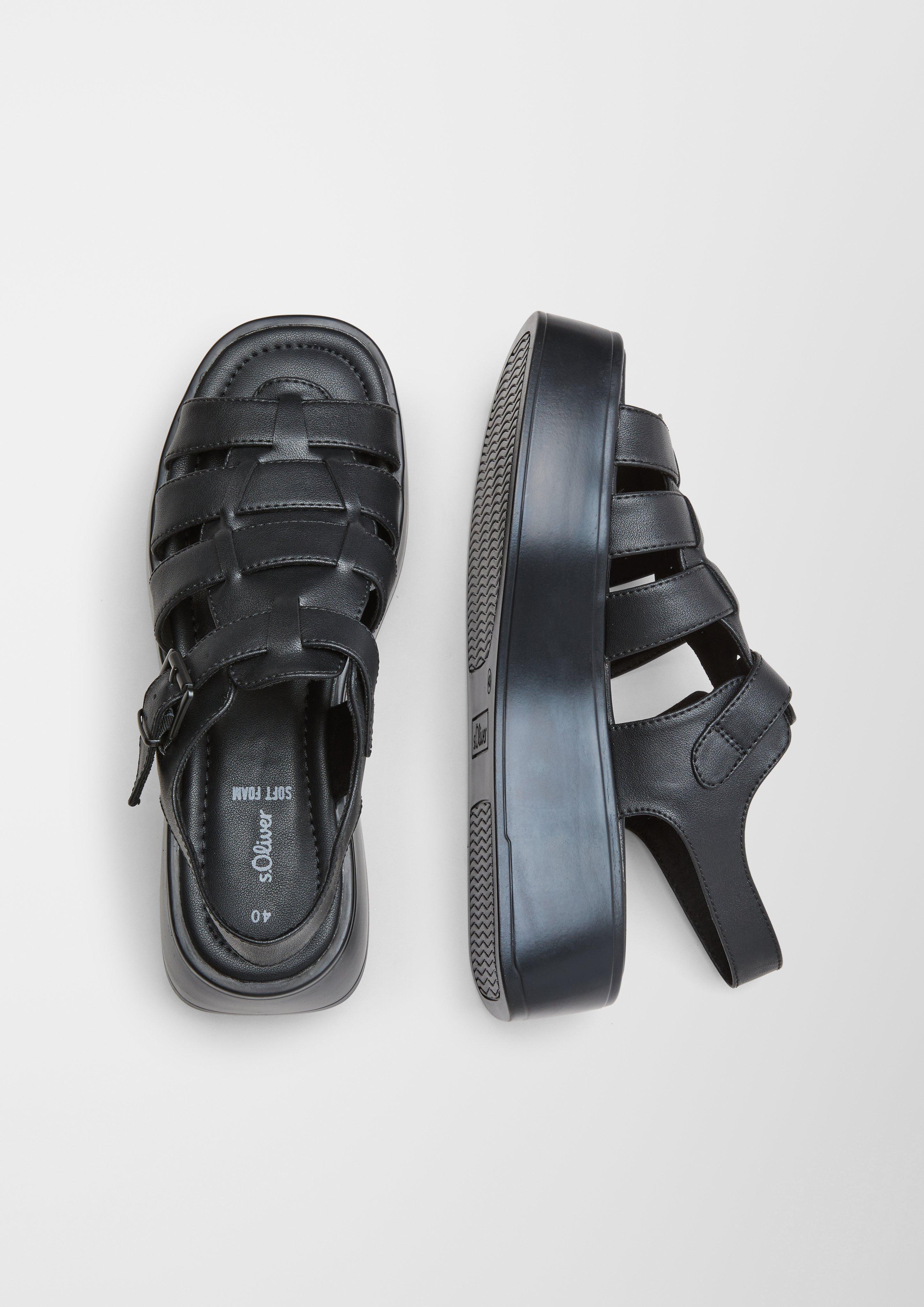 Plateau-Sandalen aus Kunstleder  6006265-001