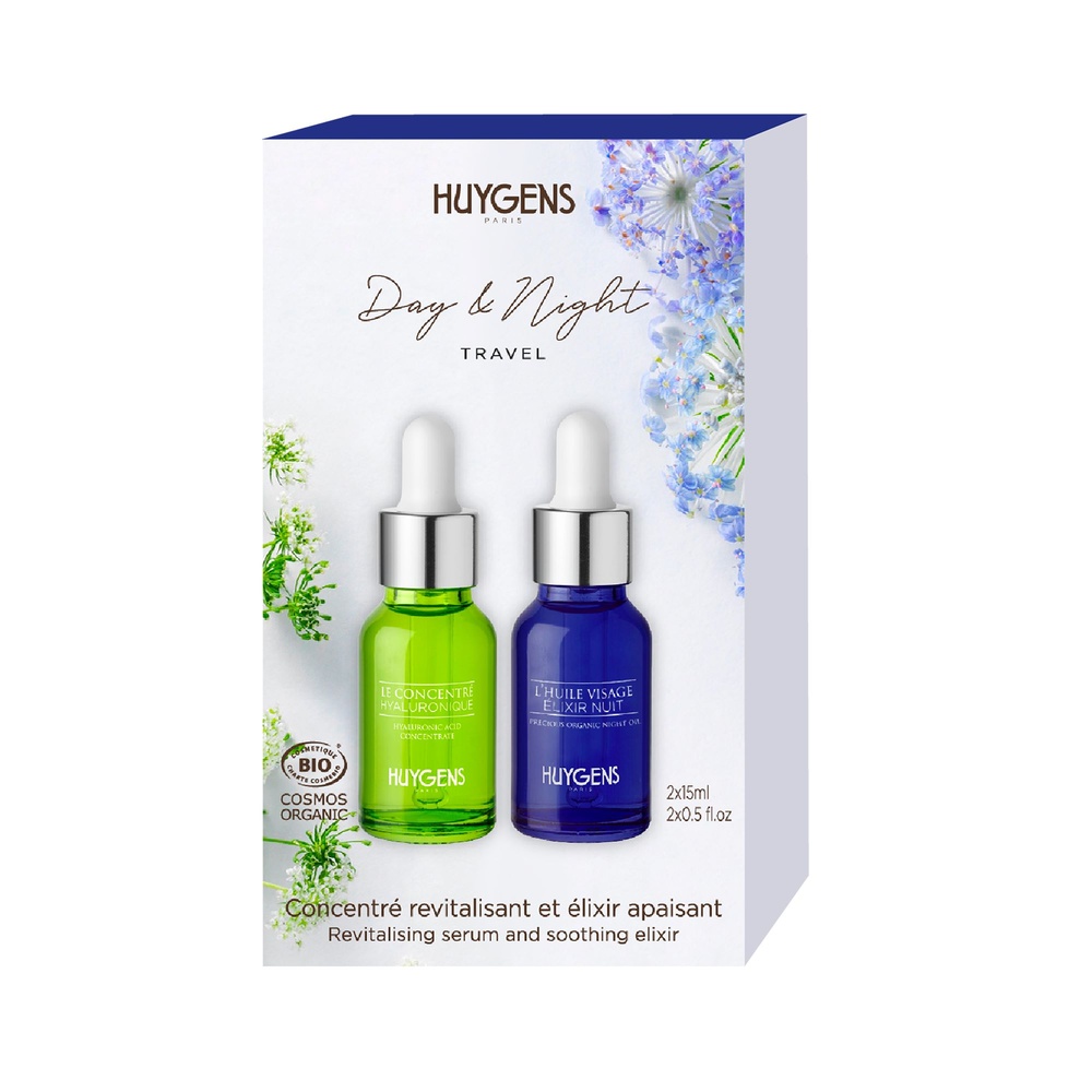 huygens LE DUO VISAGE JOUR & NUIT VOYAGE (2 sérums 15ml) Duo de sérums ultra-concentrés pour uneaction revitalisante et régénérante