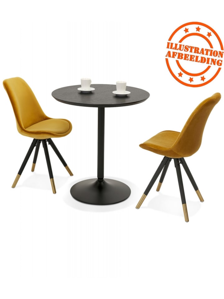 KADIMA DESIGN Esstisch Rund aus Holz und Metall | Moderner Stil in Schwarz günstig kaufen onesize