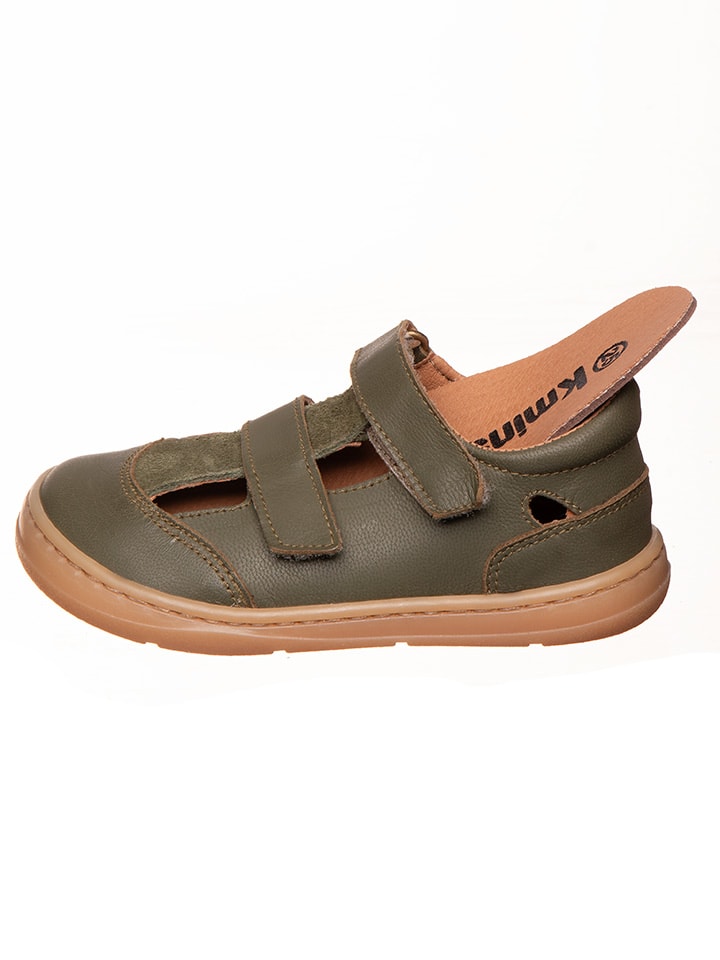 kmins Leder-Barfußschuhe in Khaki günstig kaufen