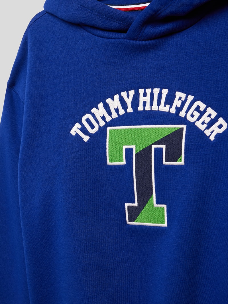 Hoodie mit Label-Print Modell 'VARSITY' in royalblau